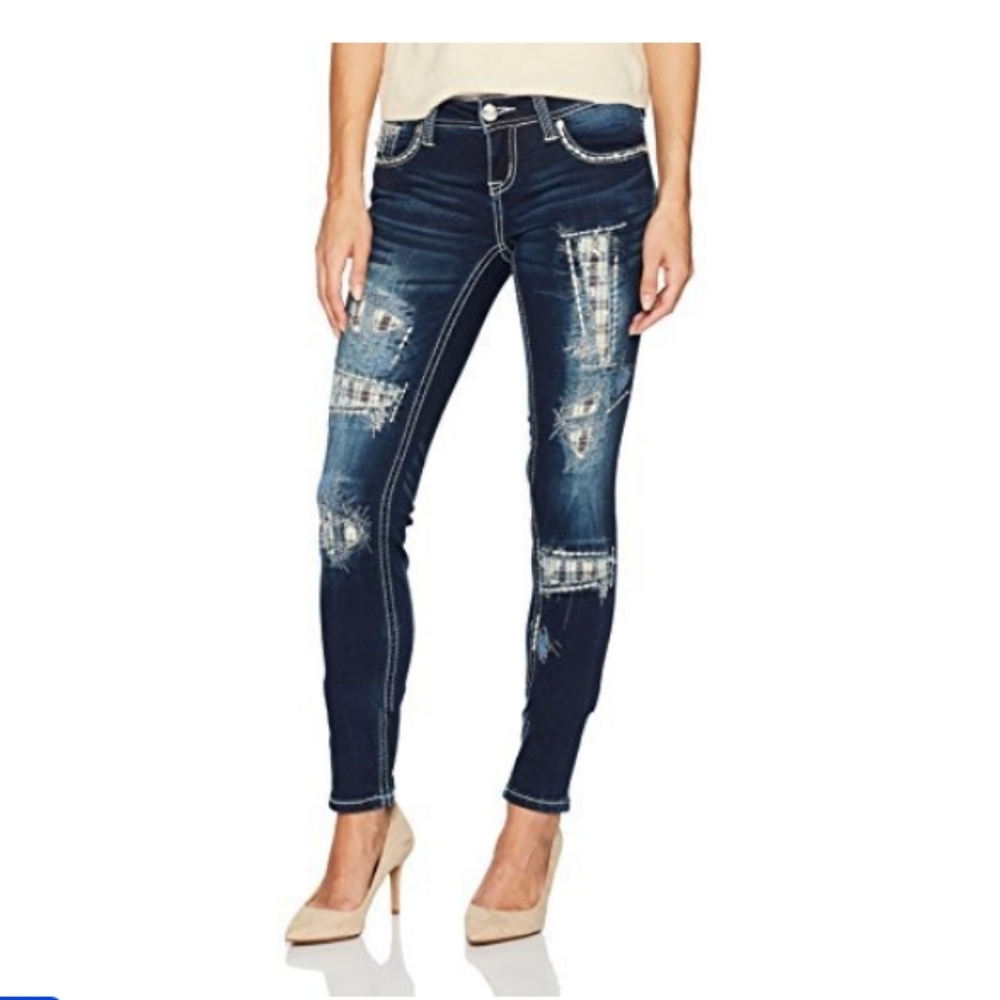 Grace in LA Women's Embellished Skinny Jeans Size 26